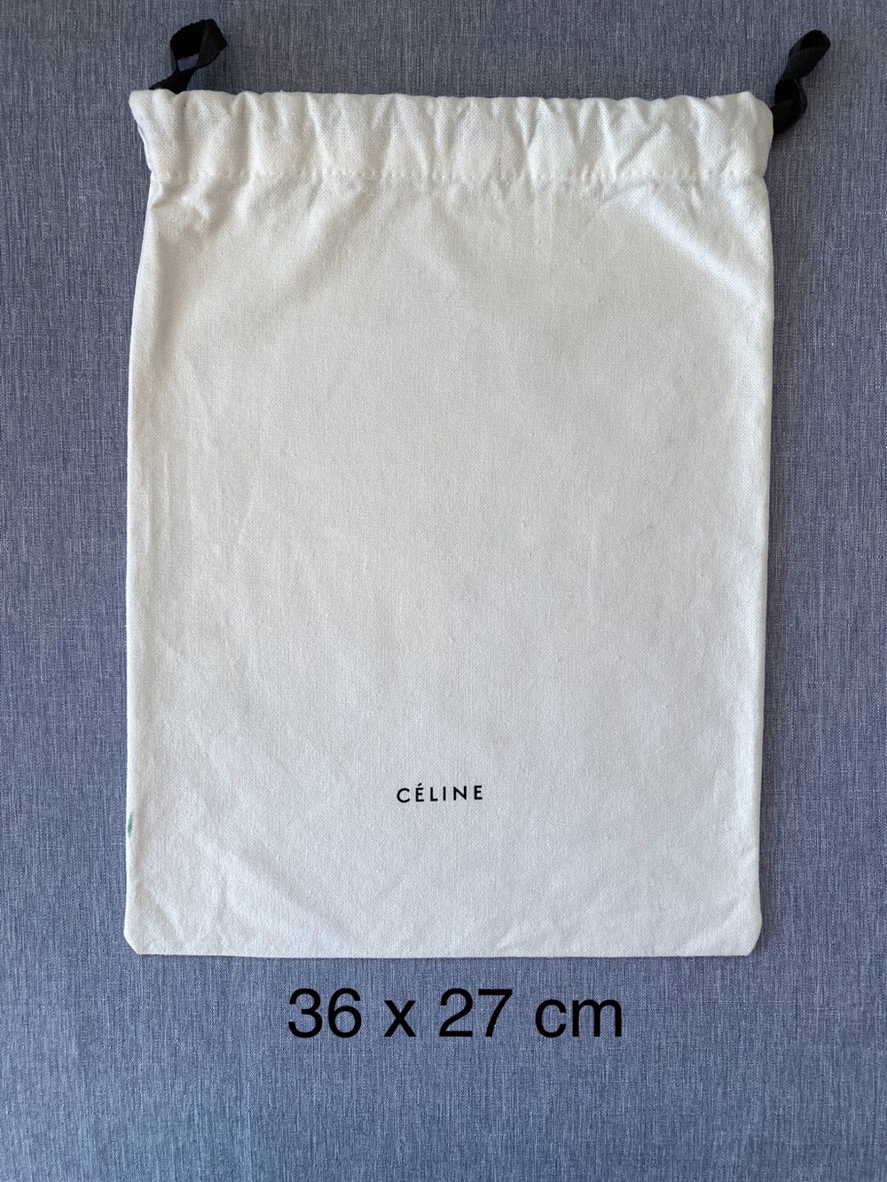 Authentic Celine | Canvas Drawstring Dust Bag Cream Gift Storage